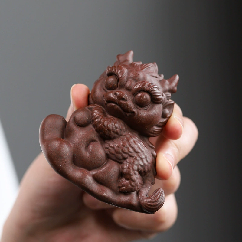 Patina Developable Qilin Zisha Tea Pet Ornament - Image 4