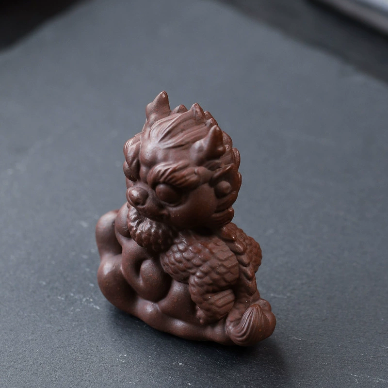 Patina Developable Qilin Zisha Tea Pet Ornament - Image 2