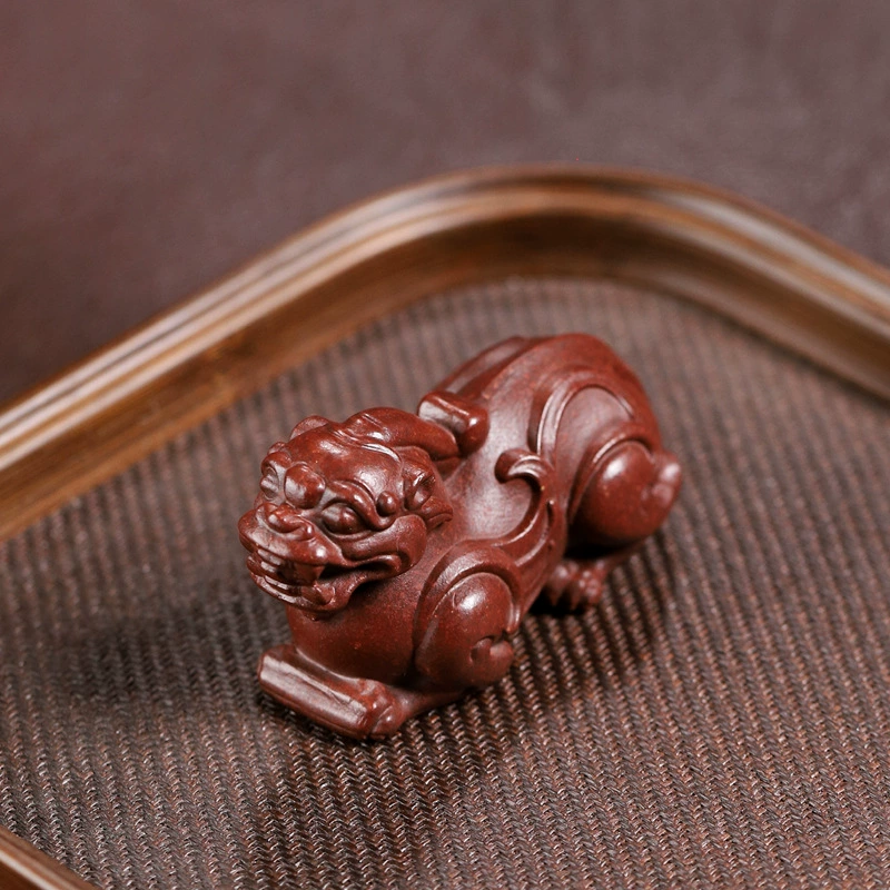 Pixiu Zisha Tea Pet Ornament With Developable Patina - Image 3