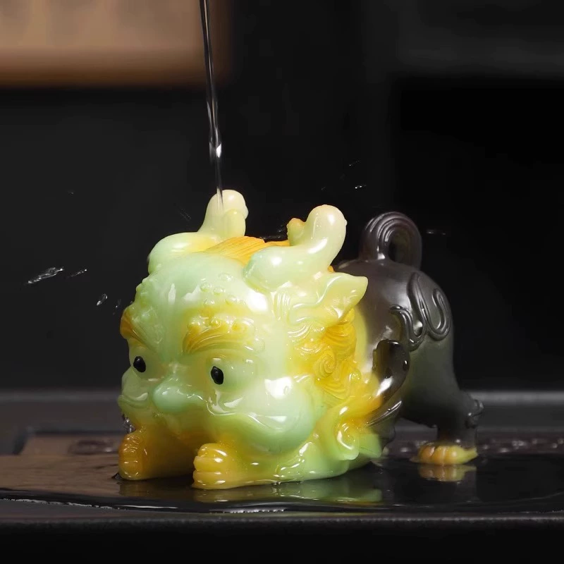 Color Changing Pixiu Tea Pet, Chinese Style Decor for Tea Table - Image 3