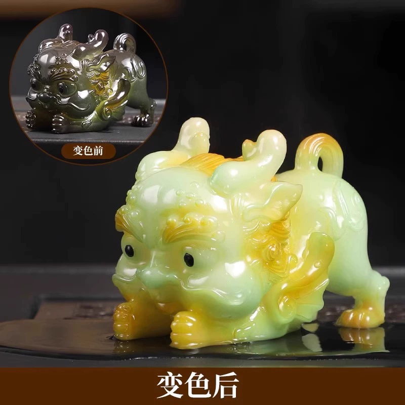 Color Changing Pixiu Tea Pet, Chinese Style Decor for Tea Table - Image 2